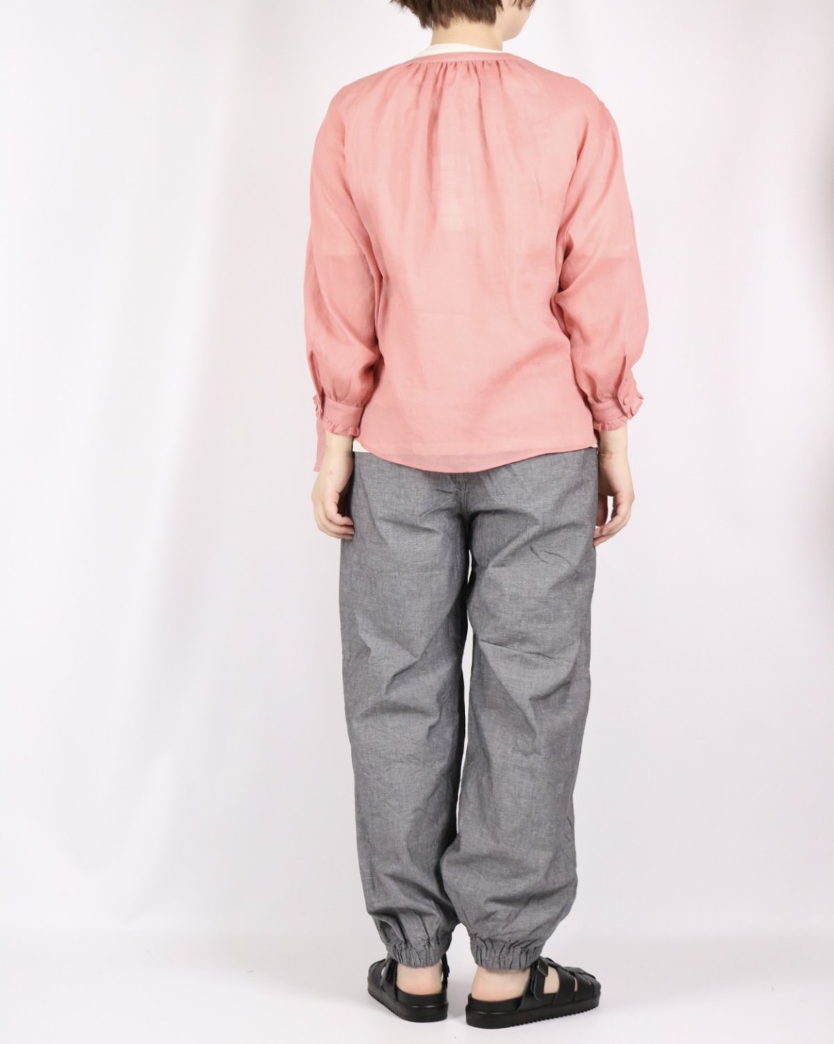 画像10: LUEUF　袖フリル ギャザーシャツ　3色 (10)