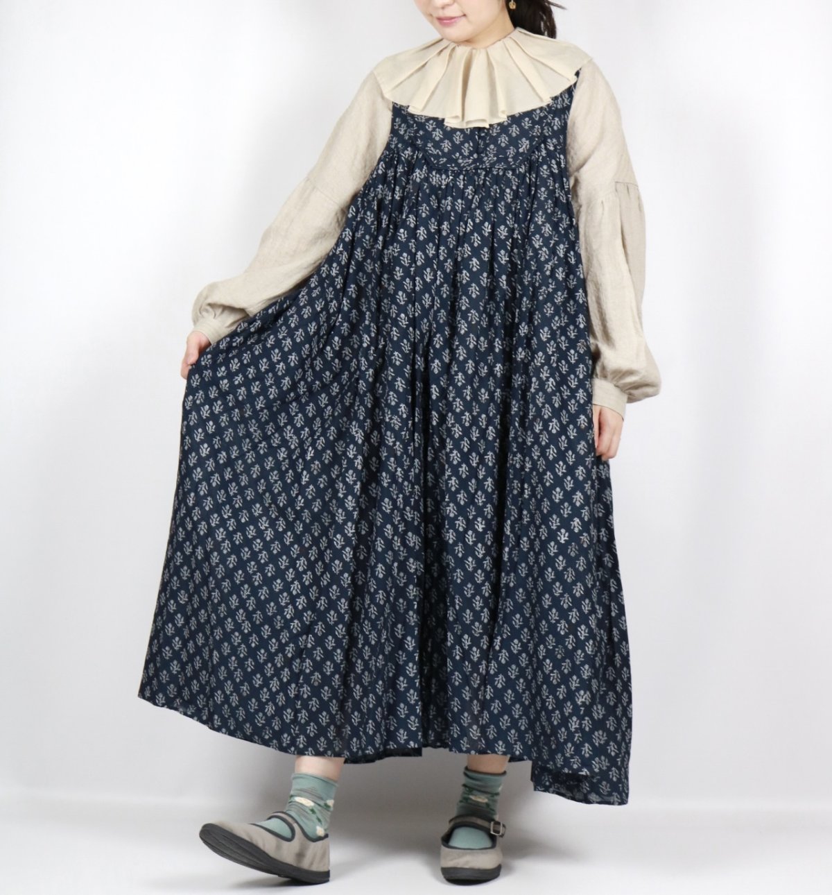 画像22: MAGALI 　ストライプリネン・アンティークカラー・ブラウス　2色 (22)