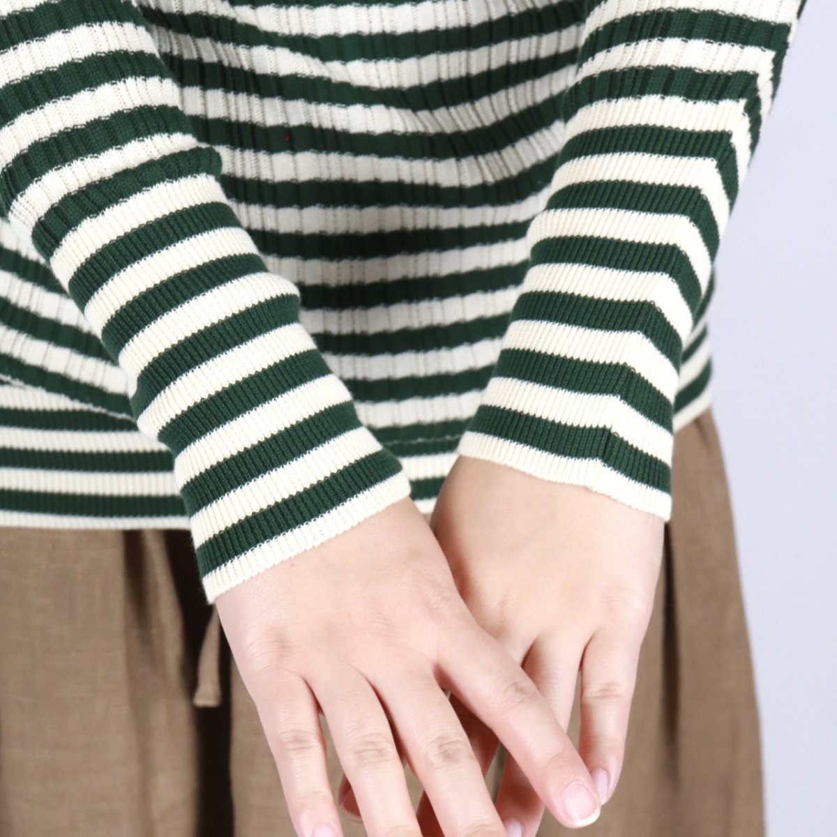 画像25: NARU  ランダムリブボーダータートルネック 6色 (25)