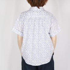 画像3: sosotto LIBERTYタナローン袖折り返し半袖ブラウス (Employee‘s Picnic)2色 (3)