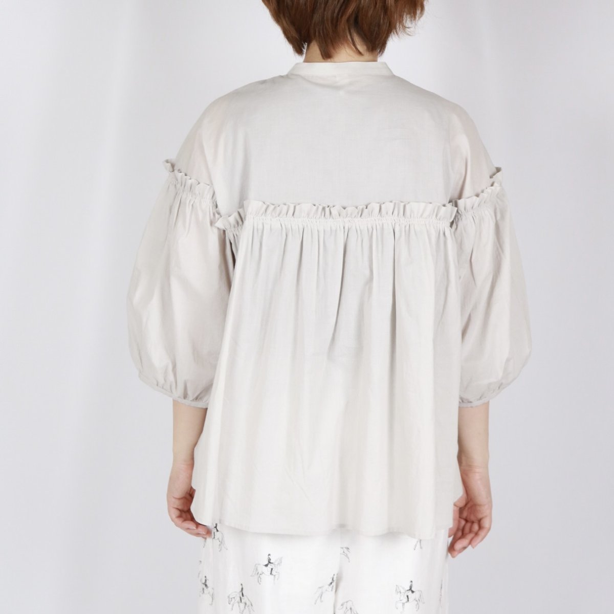 画像26: 20%OFF SALE! LUEUF  ギャザーシャツ 3色 (26)