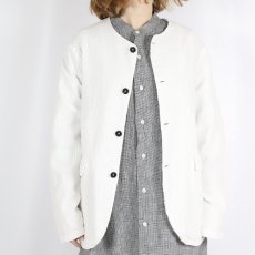 画像19: Vas-y Lentement　SEERSUCKER PLAIN OVERDYE SIDE VENTS NO COLLAR JACKET　2色 (19)