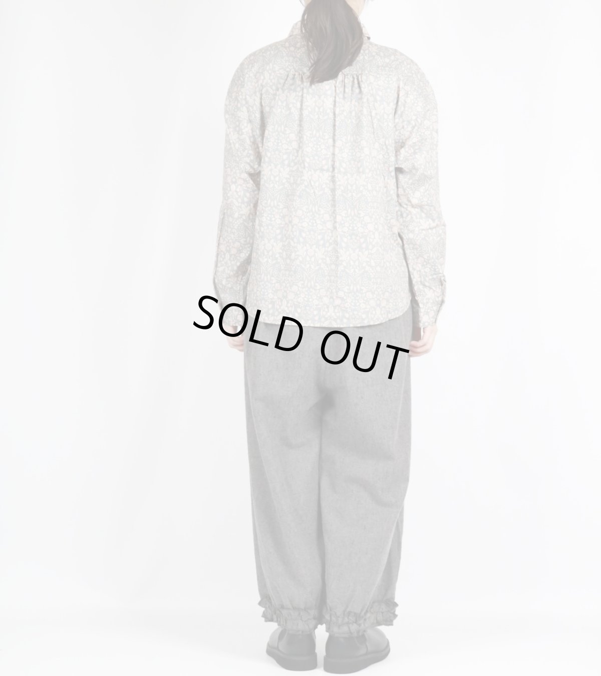 画像8: bluewillow コットン平織り無地起毛裾フリルパンツ 3色 (8)