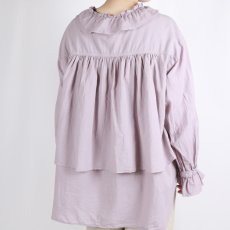 画像8: tumugu ふわふわコットンフリルレイヤードブラウス　LAVENDER (8)