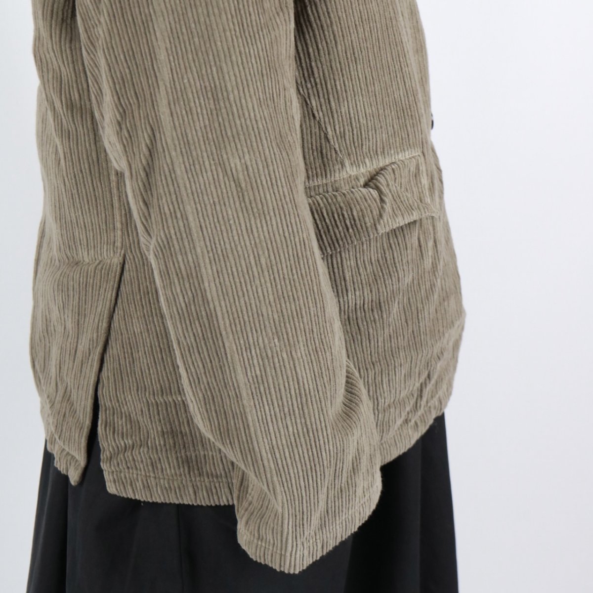 画像23: Vas-y Lentement　WIDE&NARROW WALE CORDUROY(OVERDYE) 60'S ORGANIC CAMBRIC SIDE VENTS NO COLLAR JACKET 2色 (23)