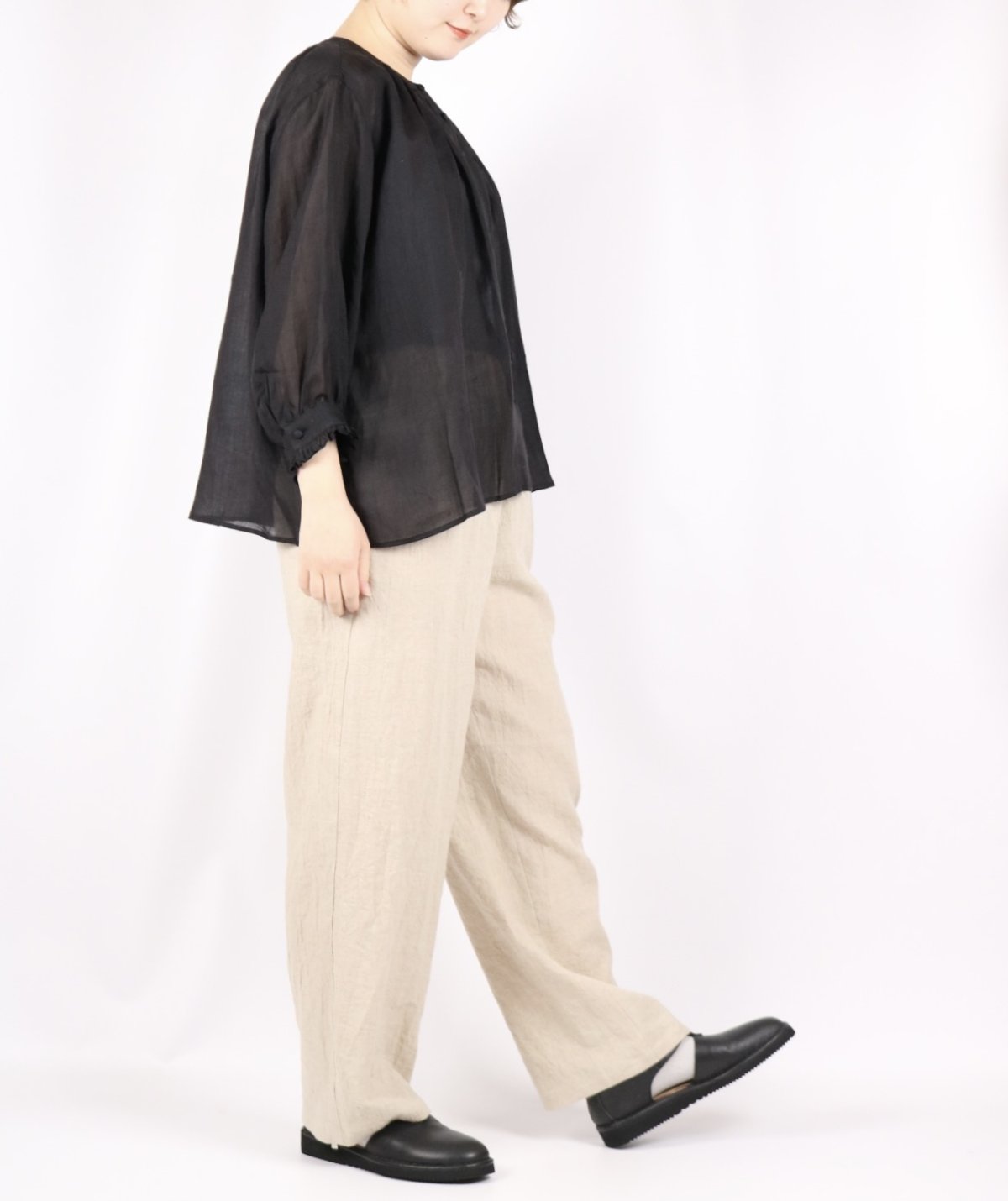 画像40: LUEUF　袖フリル ギャザーシャツ　3色 (40)