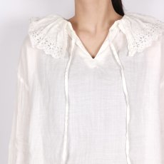 画像5: Gauze# ANTIQUE LACE FRILL 2WAY BLOUSE 2色 (5)