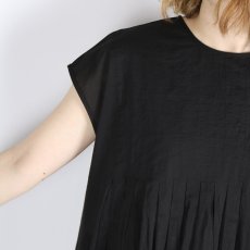 画像20: maison de soil 80s ORGANIC VOILE PLAIN CREW-NECK F/SLEEVE SHIRT WITH INVERTED PLEAT 2色 (20)