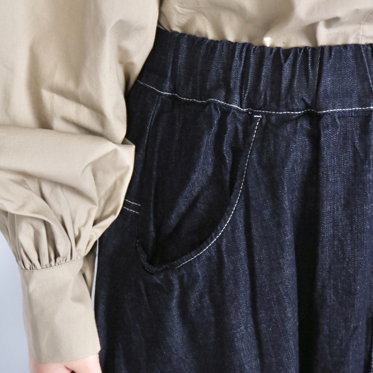 画像7: NARU ８ozムラデニムノッポスカート　4色 (7)