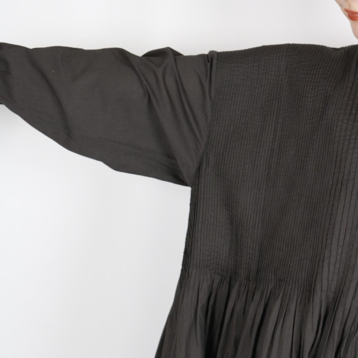 画像21: maison de soil 60s ORGANIC CAMBRIC PLAIN BANDED COLLAR DRESS WITH MINI PINTUCK 2色 (21)