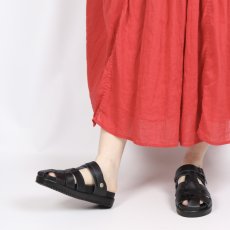 画像5: maison de soil AUTO LOOM COTTON/LINEN PLAIN(OVERDYE) GATHERED SKIRT (5)