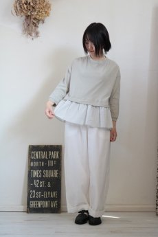 画像7: NARU コットンムラ糸天竺×ブロード　裾切替カットソー　3色 (7)