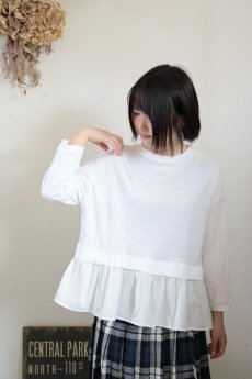画像14: NARU コットンムラ糸天竺×ブロード　裾切替カットソー　3色 (14)