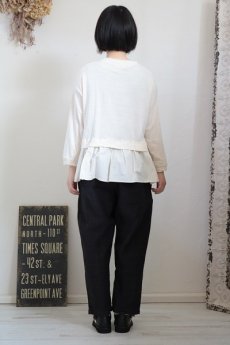 画像4: NARU コットンムラ糸天竺×ブロード　裾切替カットソー　3色 (4)