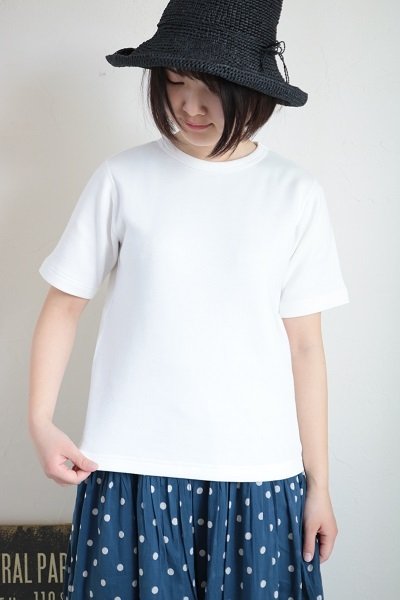画像1: tumugu  スーピママシュコットンフラットシーマ半袖Tシャツ　2色