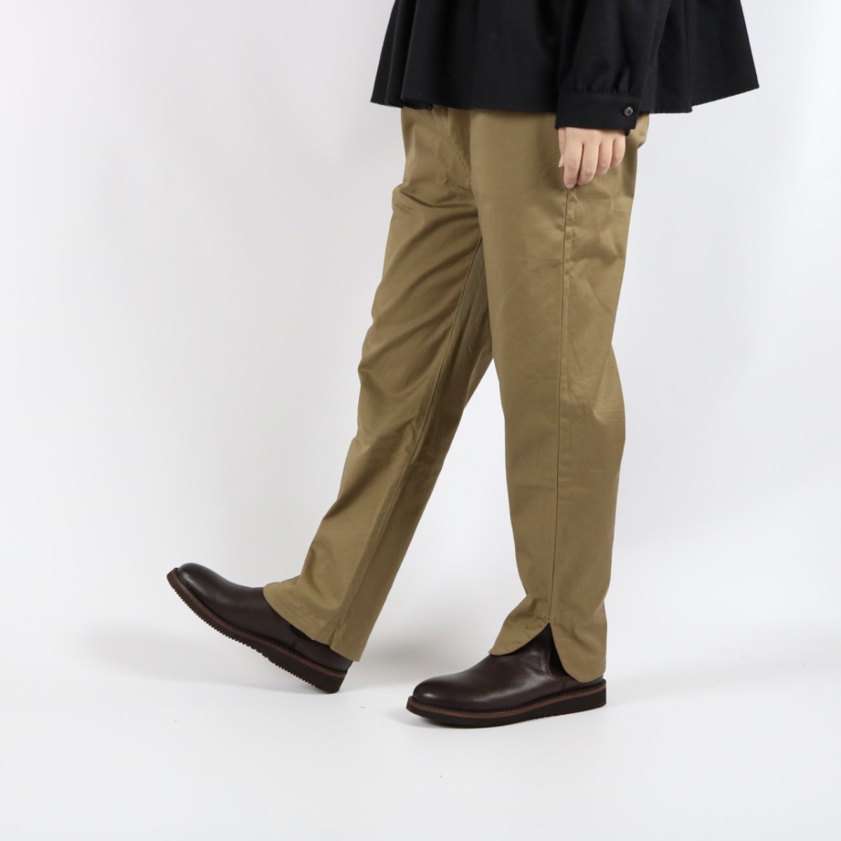 画像2: tumugu コンパクトチノストレッチレギパン　2色×2サイズ (2)