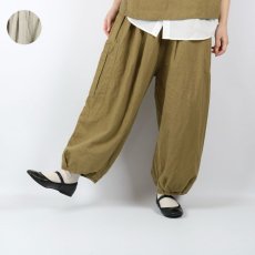 画像1: tumugu　リネンコットンキャンバス　パンツ　2色 (1)