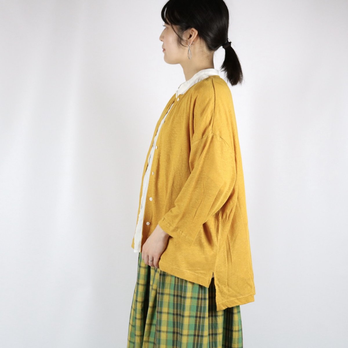 画像6: 30%OFF  SALE!  nachukara リネン天竺前後差カーディガン　5色 (6)