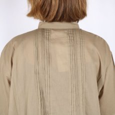 画像12: SOIL COTTON VOILE BANDED COLLAR S/SL PINTUCK DRESS 2色 2サイズ (12)