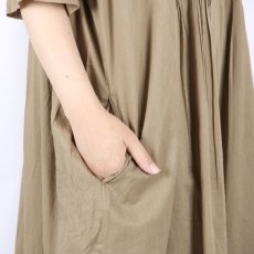 画像11: SOIL COTTON VOILE BANDED COLLAR S/SL PINTUCK DRESS 2色 2サイズ (11)
