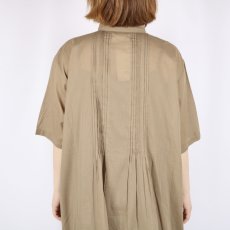 画像8: SOIL COTTON VOILE BANDED COLLAR S/SL PINTUCK DRESS 2色 2サイズ (8)