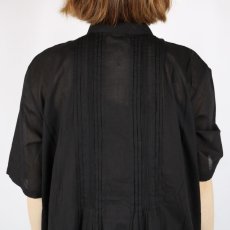 画像24: SOIL COTTON VOILE BANDED COLLAR S/SL PINTUCK DRESS 2色 2サイズ (24)