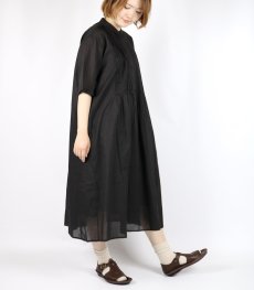 画像36: SOIL COTTON VOILE BANDED COLLAR S/SL PINTUCK DRESS 2色 2サイズ (36)