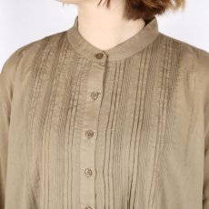画像9: SOIL COTTON VOILE BANDED COLLAR S/SL PINTUCK DRESS 2色 2サイズ (9)