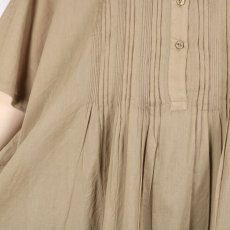 画像10: SOIL COTTON VOILE BANDED COLLAR S/SL PINTUCK DRESS 2色 2サイズ (10)