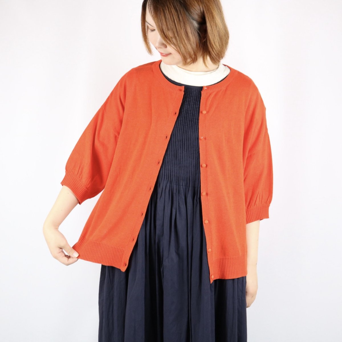 画像16: 30%OFF SALE!   tumugu ランダムリブニット2wayカーディガン 4色 (16)