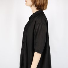 画像23: SOIL COTTON VOILE BANDED COLLAR S/SL PINTUCK DRESS 2色 2サイズ (23)