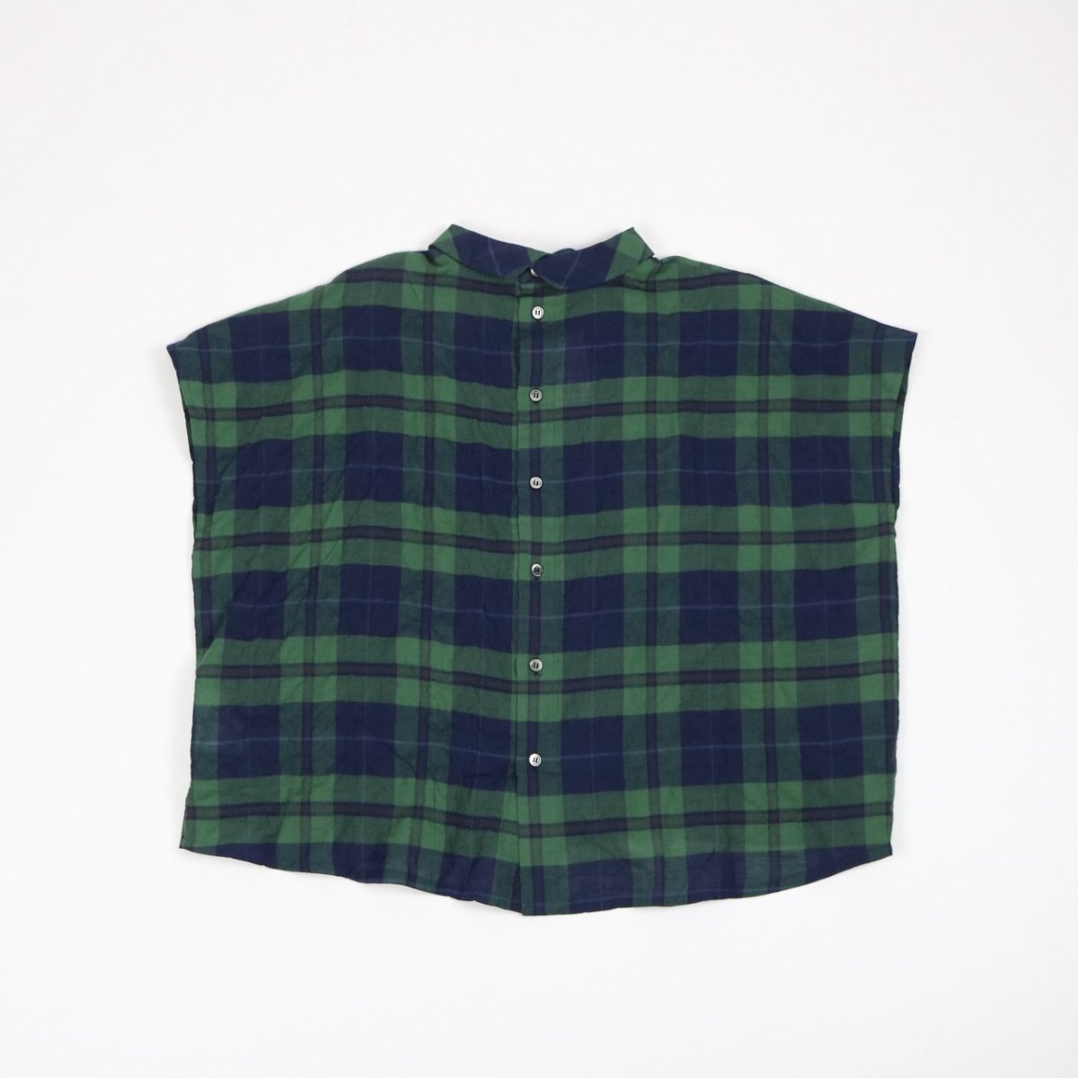 画像24: 30%OFF SALE!   nachukara シャーリングチェック 重ね衿ブラウス 2色 (24)