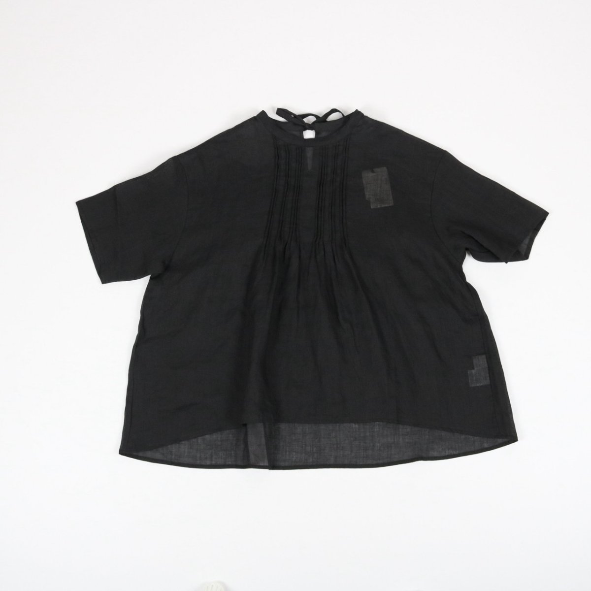 画像18:   30%OFF SALE!  nachukara シアーリネンバックリボンブラウス　2色 (18)