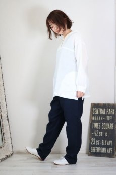 画像17: maison de soil  LINEN TWILL EASY TAPERED PANTS 3色　2サイズ (17)