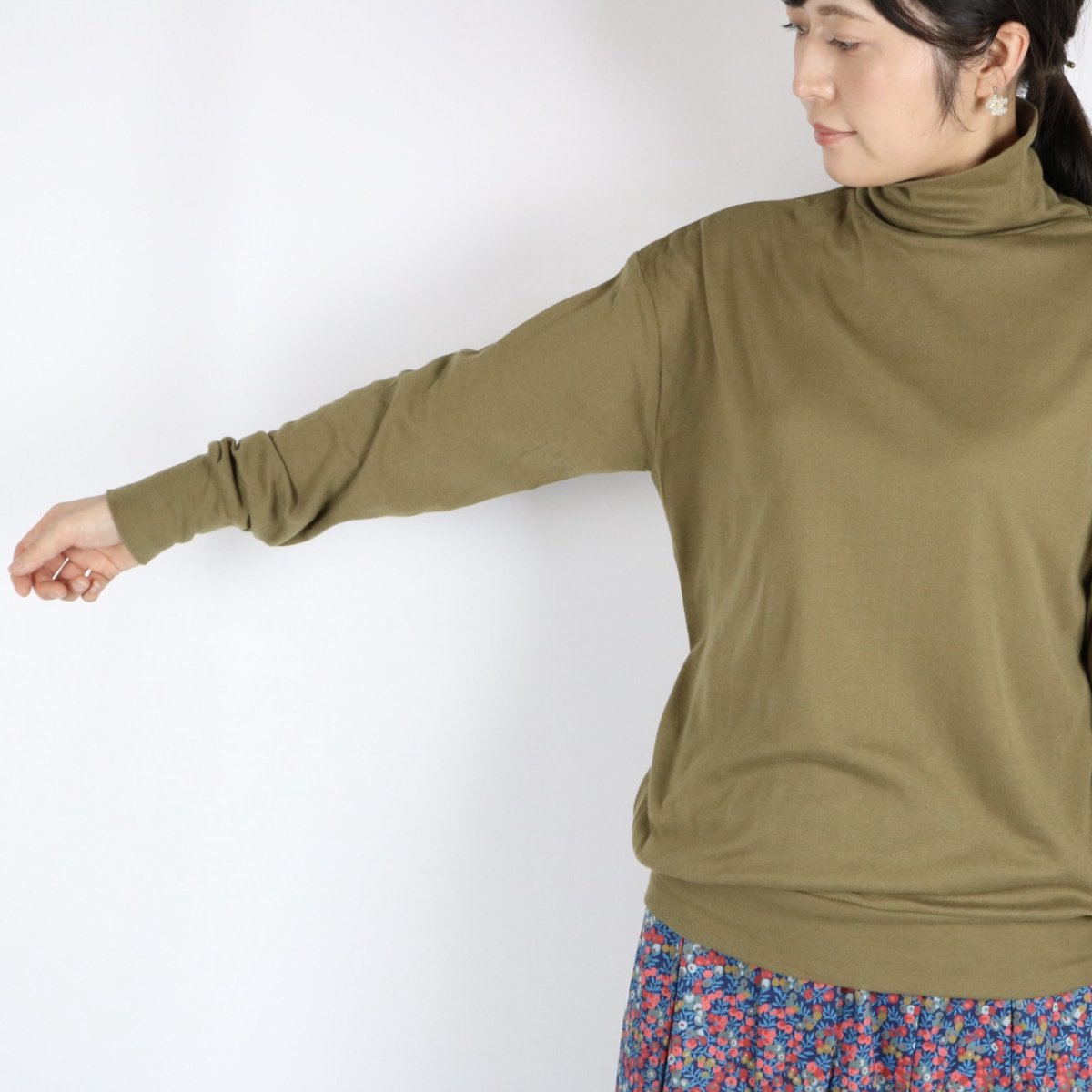 画像3: NARU ソフトフライス タートルネック ゆったりプルオーバー  7色 (3)