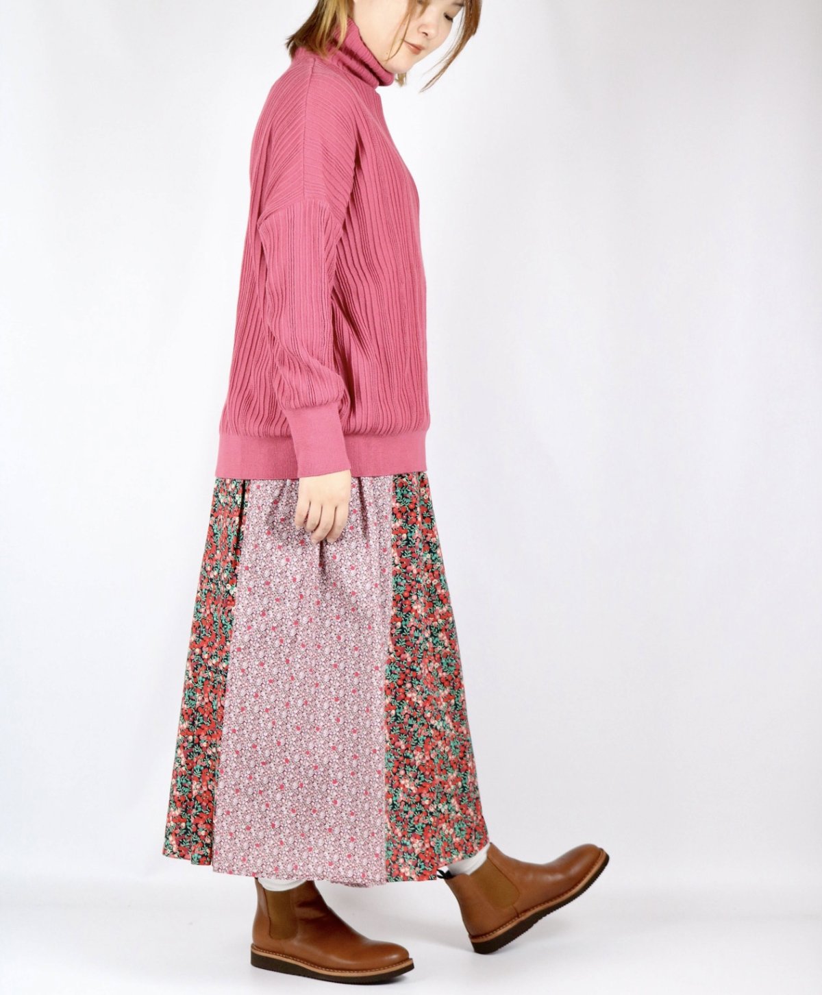 画像4: NARU コットンリブタートルゆったりニット 6色　２サイズ (4)