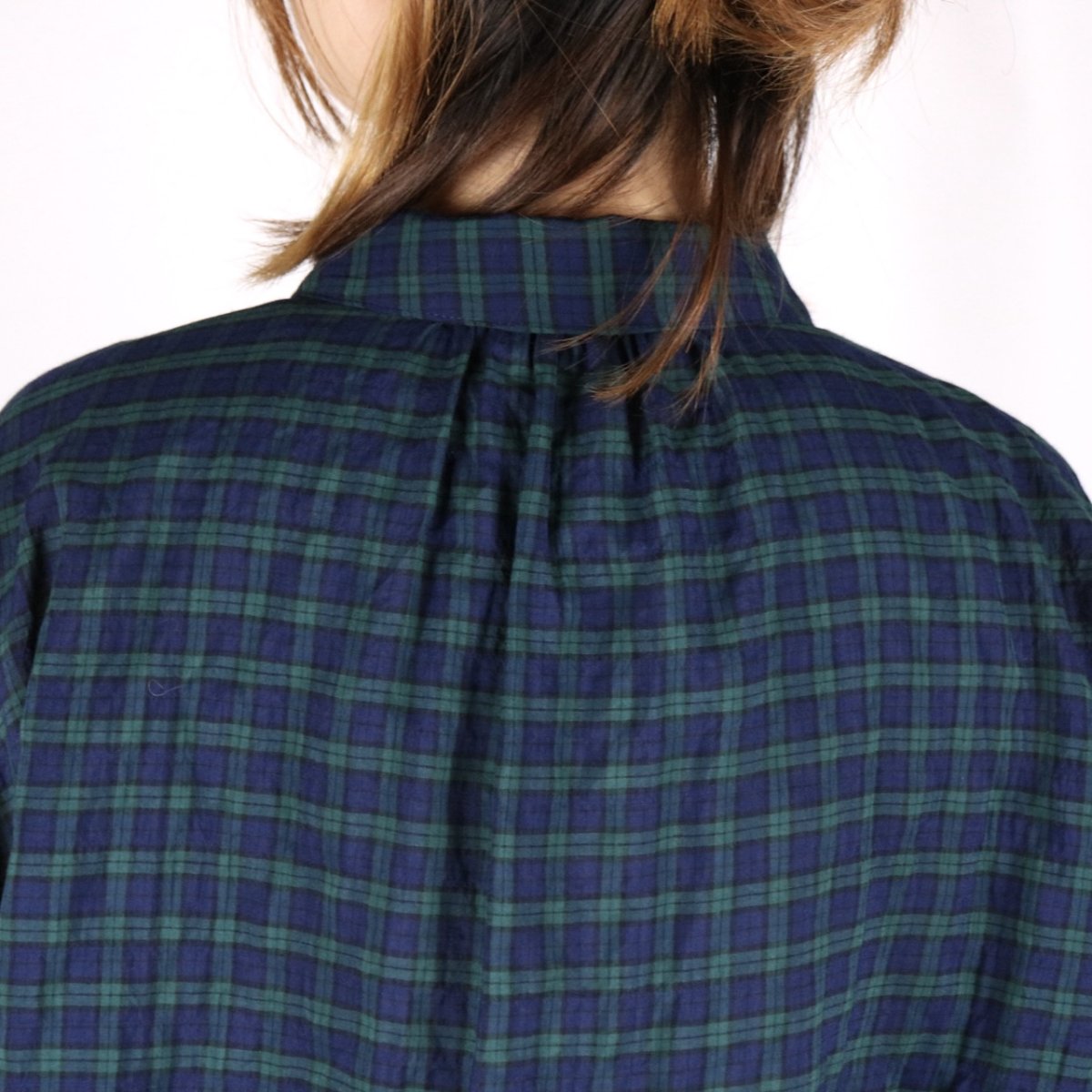 画像22: nachukara シャーリングチェックギャザーシャツ　2色 (22)