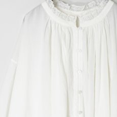 画像26: soil　60s CAMBRIC PLAIN WITH LACE NECK GATHERED SMOCK 　2色 (26)