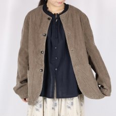 画像15: Vas-y Lentement　9WALE CORDUROY MEN'S SIDE VENTS NO COLLAR JACKET  4色 (15)