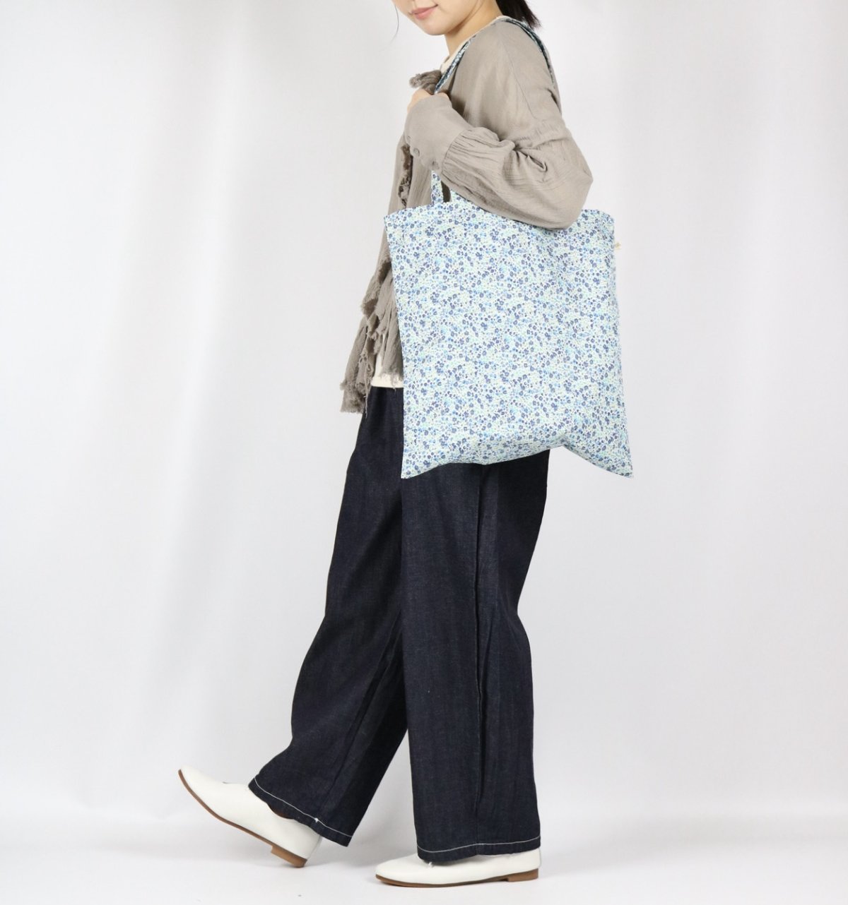 画像23: Crespi  リバティナイロンタフタ×撥水裏コーティング加工トートバッグ 6柄 (23)