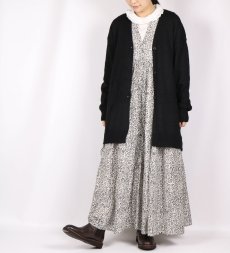 画像16: SOIL  7GG 1PLY SHETLAND WOOL/LINEN V-NECK CARDIGAN  3色 (16)