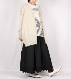 画像5: SOIL  7GG 1PLY SHETLAND WOOL/LINEN V-NECK CARDIGAN  3色 (5)