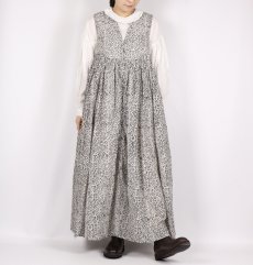 画像12: maison de soil　80'S COTTON FLOWER BLOCK PRINT V-NECK NO/SL DRESS　2色 (12)