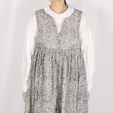 画像16: maison de soil　80'S COTTON FLOWER BLOCK PRINT V-NECK NO/SL DRESS　2色 (16)