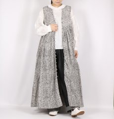 画像22: maison de soil　80'S COTTON FLOWER BLOCK PRINT V-NECK NO/SL DRESS　2色 (22)