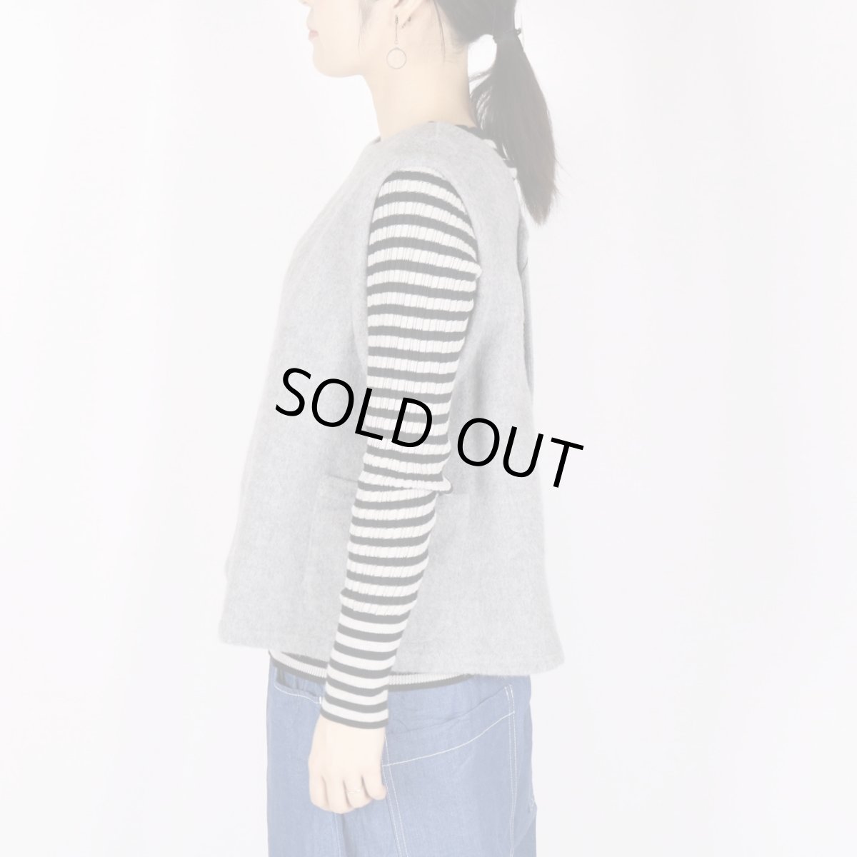 画像9: NARU　ランダムリブボーダークルーネックニット　2色 (9)