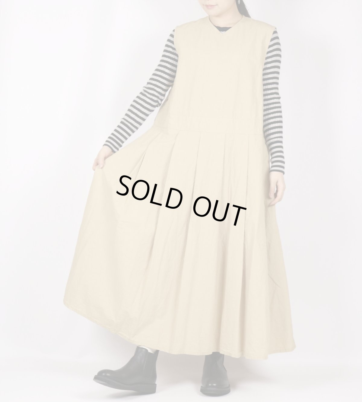 画像11: NARU　ランダムリブボーダークルーネックニット　2色 (11)