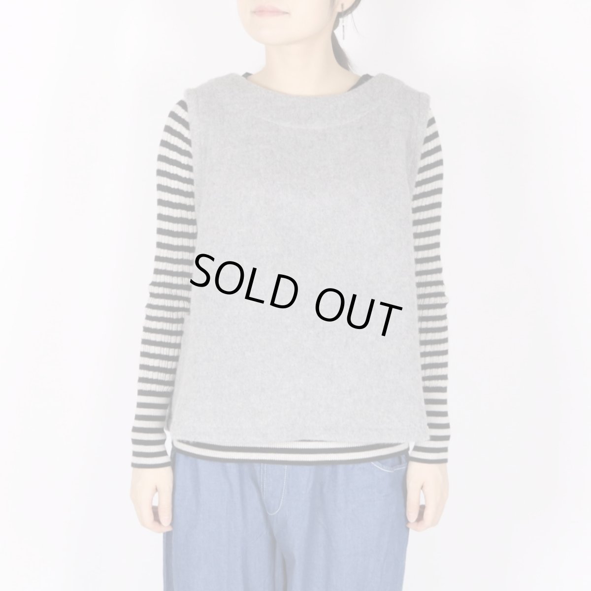 画像8: NARU　ランダムリブボーダークルーネックニット　2色 (8)