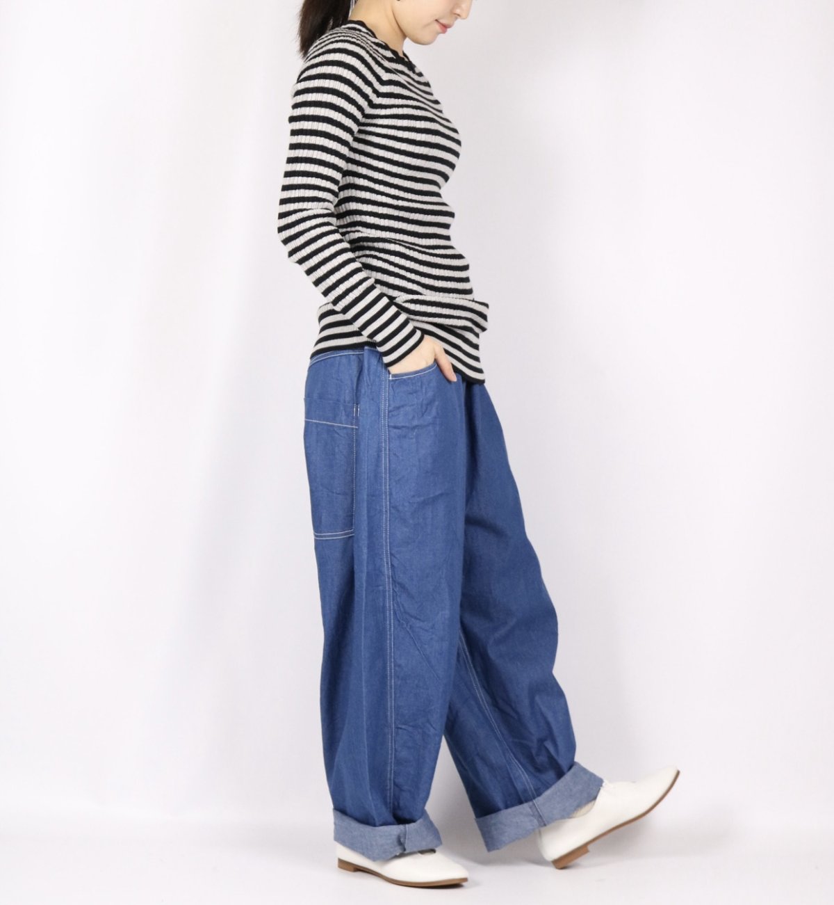 画像14: NARU 8オンスムラデニムノッポパンツ　6色 (14)