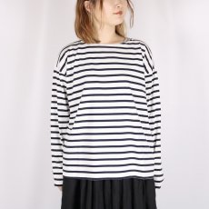 画像15: M.B.L. REGULAR STRIPE L/SL DROP SHOULDER BASQUE SHIRT 2色 (15)